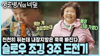 [생로몸빵] 맛잘알 사례자도 3주만에 내장지방이 쏙 빠지는 마법! 느리게 뛰면 뱃살이 삭제된다!  '슬로우 조깅' 3주 도전기 I KBS 241030 방송