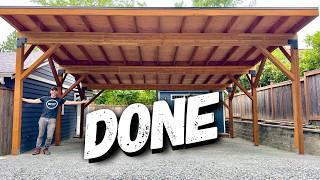 BUILDING A LEAN TO CARPORT // Start To Finish