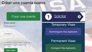 CREAR PERFIL DESDE 0 EN LA NUEVA PLATAFORMA DE LA EMBAJADA DE LOS ESTADOS UNIDOS