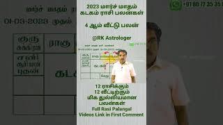 #கடகம் #march #2023 #kadagam #rkastrologermarch  #rasipalan