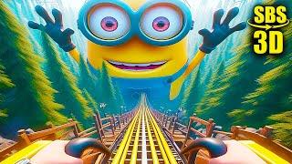 3D Minions | Roller Coaster | VR Vídeo 3D SBS [Google Cardboard • VR Box]