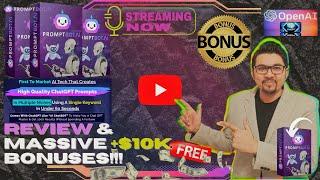 PromptBot AI ReviewCreate High Converting ChatGPT Prompts In SecondsFREE +350 Bonuses