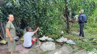 The old man and his wife could do nothing as weeds and vines gradually invaded and covered the house