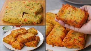 Suji Besan Vegetable Nashta Recipe | Masala Suji Aloo Snacks | Vegetables Suji Aloo Besan Snacks