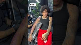 King Cid Gets Full Arm Sleeve Tattoo! #Shorts