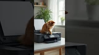 Усы, лапы и хвост - ксерокопия документов кота. ️ Кот сканирует себя и печатает #милота #cat #cute