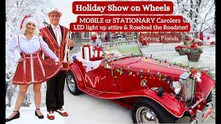 Christmas Carolers Orlando, Florida. Holiday entertainment for hire. Holiday show on Wheels.