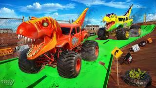 Dino T-Rex MONSTER Trucks Battle for Supremacy in Insane Stunt Showdown! | Monster Jam Epic Moments