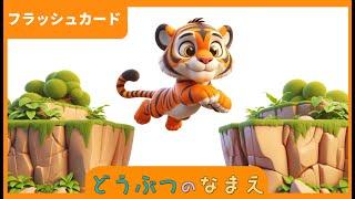 【動物の名前】語彙力がどんどん増える知育フラッシュカード【3D】