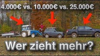 PickUp vs. Lada vs. Bulldog! Der unfaire Offroad Vergleich im Schlamm! Anhänger Rettung!