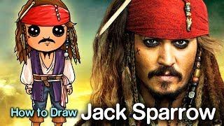 How to Draw Captain Jack Sparrow | Pirates of the Caribbean