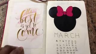 March Bullet Journal Plan with Me | Disney Theme