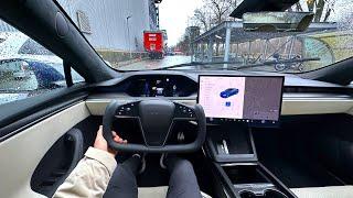 New Tesla Model S Plaid Test Drive POV 2023