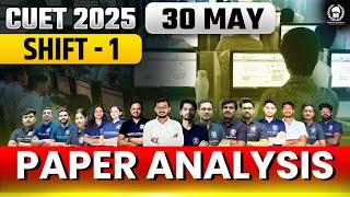 CUET 2025 Paper Analysis | 30 May Shift 1 CUET Exam Answer Key , difficulty level | Malviya Academy