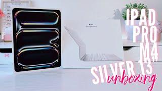 ੈ‧₊˚ iPad Pro m4 UNBOXING | silver 13” | easthetic unboxing ੈ‧₊˚