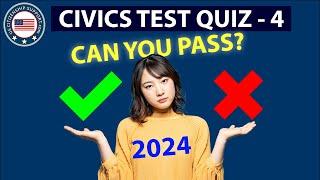 US Citizenship Official Civics Test 2024 | PRACTICE TEST 4