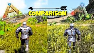 Ark Mobile Beta Vs Ark Survival Pc Graphic Comparison! - Looks Great 