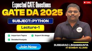 EXPECTED QUESTIONS OF PYTHON-1 | GATE DA 2025 | GATE CSE 2025