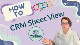 Zoho CRM Sheet View