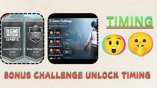 BONUS CHALLENGE MATCHES UNLOCK TIMING ||  #bonuschallengebgmi #saurabhxgaming