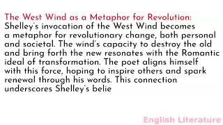 Summary and analysis of Ode to the West Wind by Percy Bysshe Shelley