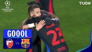 ¡DOBLETE! GOOOL de Lewandowski | Estrella Roja 1-3 Barcelona | UEFA Champions League 24/25 | TUDN