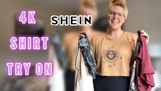 4K SHEIN Shirt Try On Haul - MIDSIZE