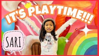 Sari EXPLORES a COOL Indoor Playground! Fun & Games Galore!
