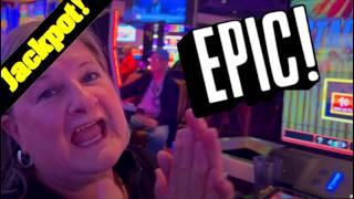 She COULDN'T Believe Her Eyes At This JACKPOT HAND PAY At Hard Rock Casino!