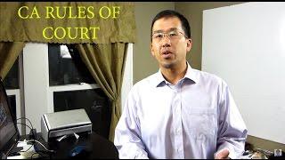 California Rules of Court - The Law Offices of Andy I. Chen