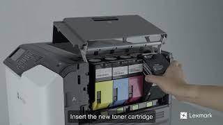 Lexmark C4150 - Replacing a toner cartridge