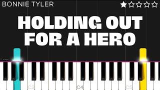 Bonnie Tyler - Holding Out For A Hero | EASY Piano Tutorial