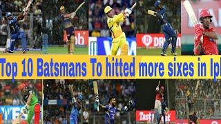 Top 10 batsman hitted most sixes in ipl 2019 season || ipl2019 || Tec cricket