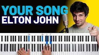 How To Play "Your Song" by Elton John [Piano Tutorial/Chords for Singing]