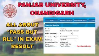 ALL ABOUT "PASS BUT R.L.L"  IN EXAMS | PUCHD EXAMS | PU RESULT