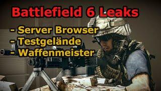 Infos zum Server Browser, Testgelände, Fahrzeugbewaffnung - Battlefield 6 Leaks