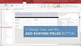 Access Tutorial - Adding Fields to a Form