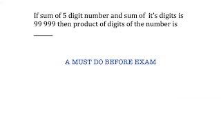 Sum of Number to Sum of Digits - Maths By Amiya