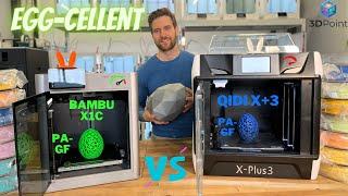 Bambu Lab X1C VS. Qidi X-Plus 3 3D Drucker Egg Cellenter Vergleich