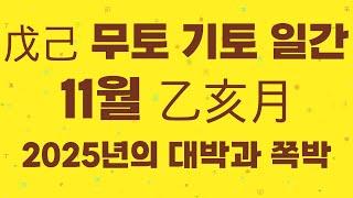 [사주] 무토 기토 일간 2024년 11월 을해월 운세 집중분석 + 2025년 대박운 예언 쪽박운!?