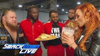 Becky Lynch downs Heavy Machinery's epic protein shake: SmackDown LIVE, Jan. 15, 2019