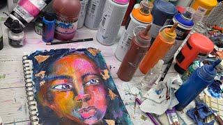 Bea Creative TV is live | Original Artwork Painting Process in the studio | Art Mediums