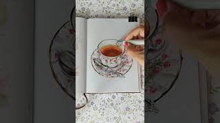 Скетч маркерами #маркеры #скетч #чай #sketch #drawing