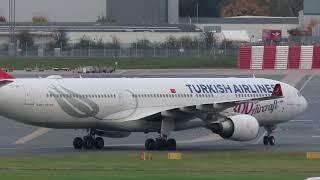 TURKISH AIRLINES AIRBUS A330-300 TC-LNC ARRIVING AT BIRMINGHAM AIRPORT 24/10/24