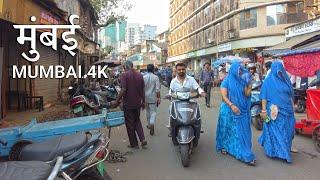 Walking MUMBAI  - City Life Ambience - India Walking Tour 4K (UHD)