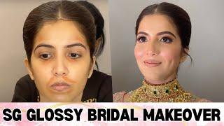 GLOSSY Makeup explained by @Sakshi Gupta Makeup Studio & Academy in simple steps #makeup