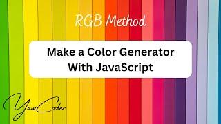 Random Color Generator Using HTML CSS & JavaScript | Tutorials