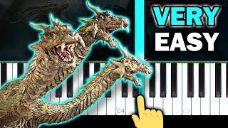 KING GHIDORAH'S THEME - VERY EASY Piano tutorial