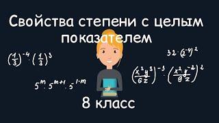 Свойства степени с целым показателем. Алгебра, 8 класс