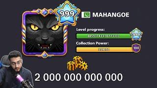 2 Trillion Coins - 3 Million Cash at Level 999 - World's Best Account - 8 ball pool